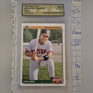 1992 Upper Deck Manny Ramirez Rookie Card, MINT 10